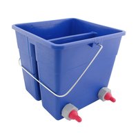 Lämmereimer rechteckig, 10 Liter, 4 Saugstellen